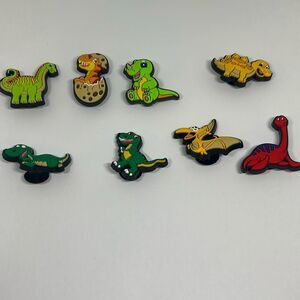 8-Piece Dinosaur Shoe Charms Set – Fun Prehistoric Accessories for Clog & Sandal